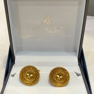 New Bachendorf’s 14K White Gold State of Texas seal cufflinks, 3/4”